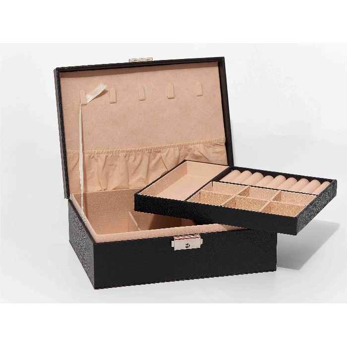 home-decor/jewellery-boxes/mumuso-double-layer-jewelry-box-black