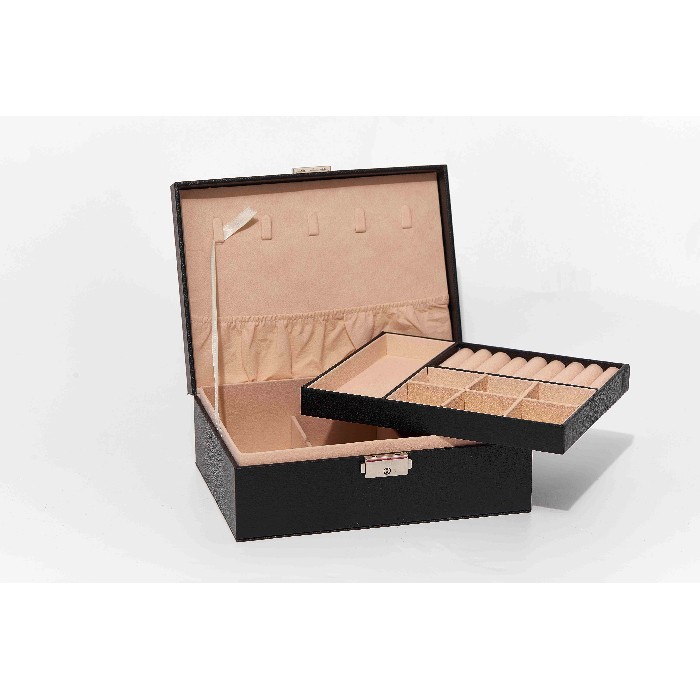 home-decor/jewellery-boxes/mumuso-double-layer-jewelry-box-black