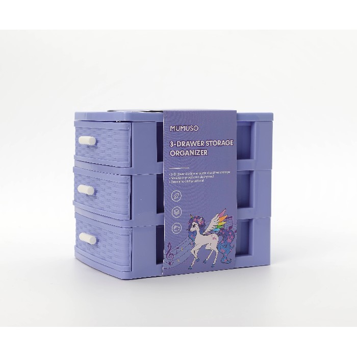 kids-and-stationery/kids-storage-organisation/mumuso-3-drawer-storage-organizer-dreamy-unicornpurple