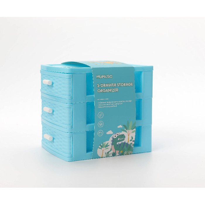 kids-and-stationery/kids-storage-organisation/mumuso-3-drawer-storage-organizer-dinosaur-paradiseblue