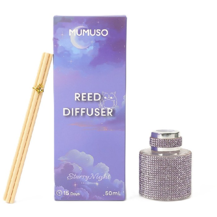 home-decor/candles-home-fragrance/mumuso-starry-night-diamond-reed-diffuser-50ml-purple