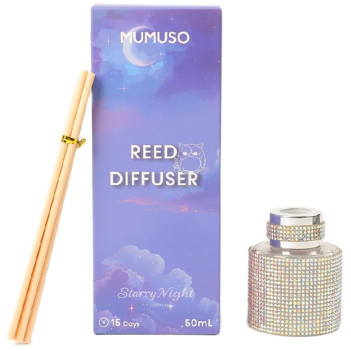 home-decor/candles-home-fragrance/mumuso-starry-night-diamond-reed-diffuser-50ml-silver