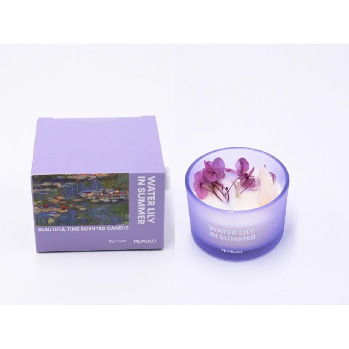 home-decor/candles-home-fragrance/mumuso-beautiful-time-scented-candle-water-lily-in-summer75g