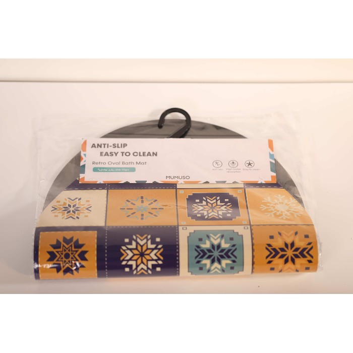 home-textiles/bathroom-carpets/mumuso-retro-oval-bath-mat-snowflake
