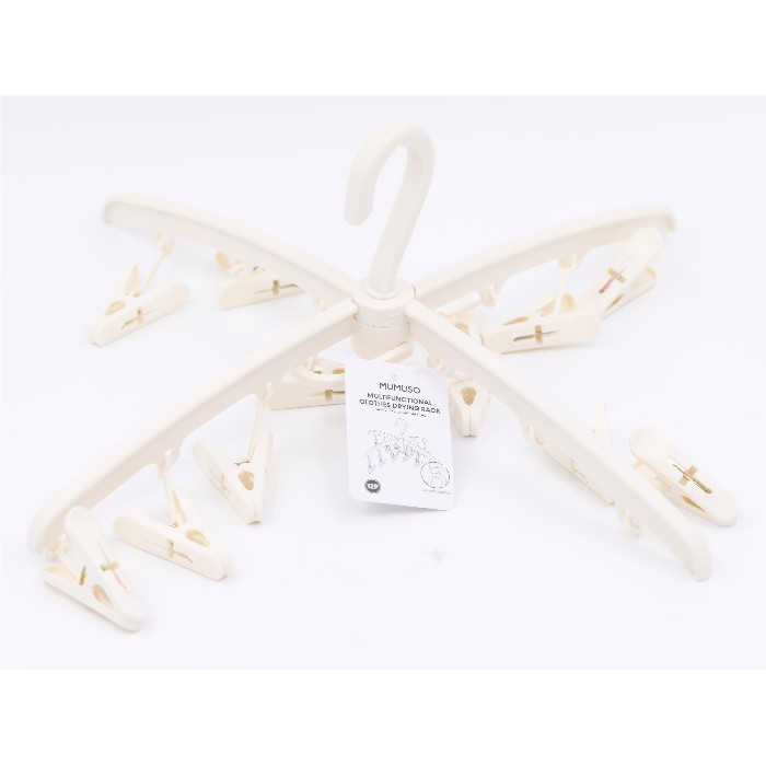 household-goods/laundry-ironing-accessories/mumuso-multifunctional-clothes-drying-rack-12-clipsbeige