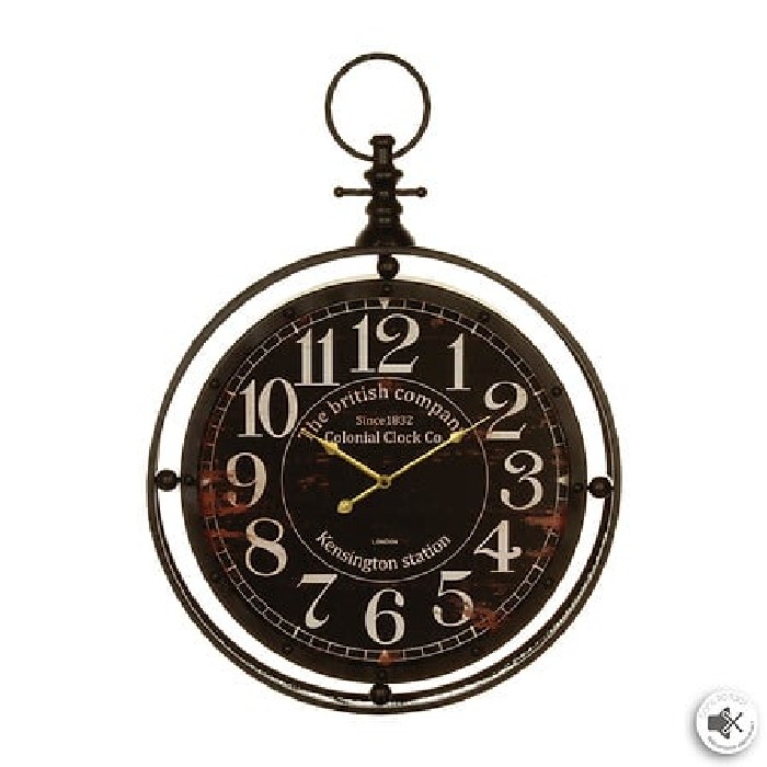 home-decor/clocks/atmosphera-black-metal-wall-clock-steve-d60cm
