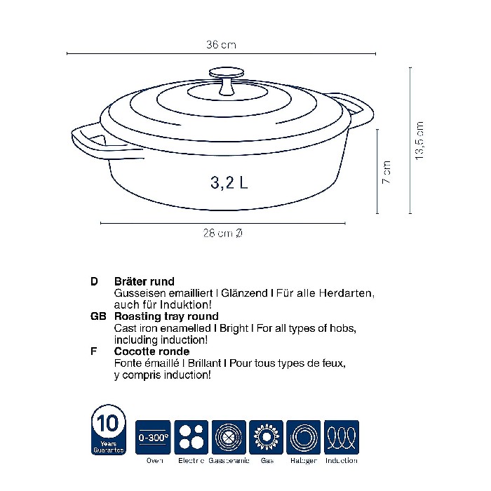kitchenware/dishes-casseroles/kela-roasting-tray-round-calido-12468