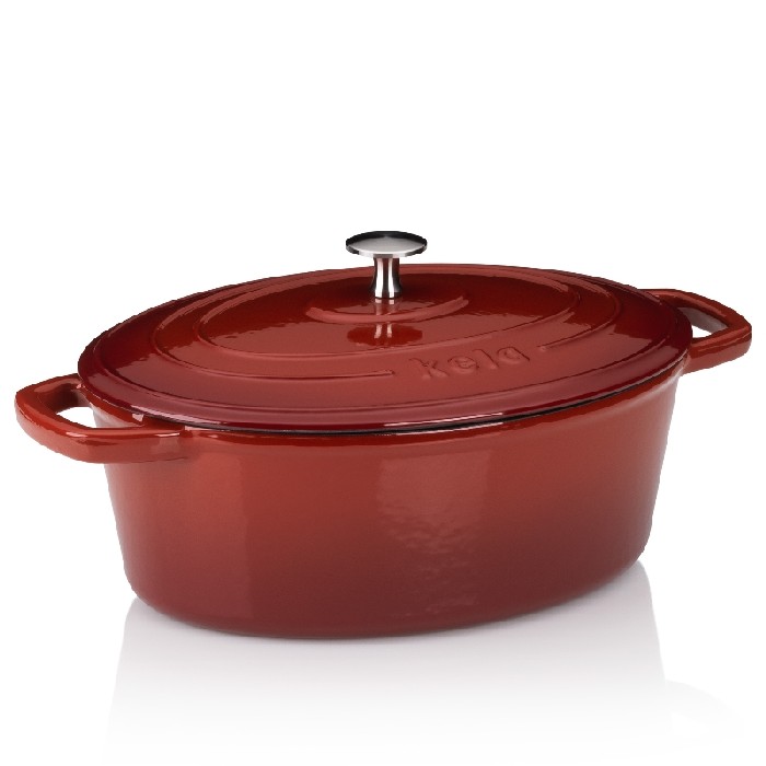 kitchenware/dishes-casseroles/kela-roasting-tray-oval-calido-4l-red