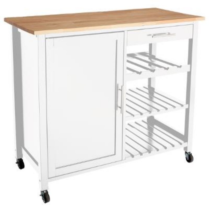 kitchenware/racks-holders-trollies/5five-kit-trolley-white-100cm-x-48cm-x-h88cm