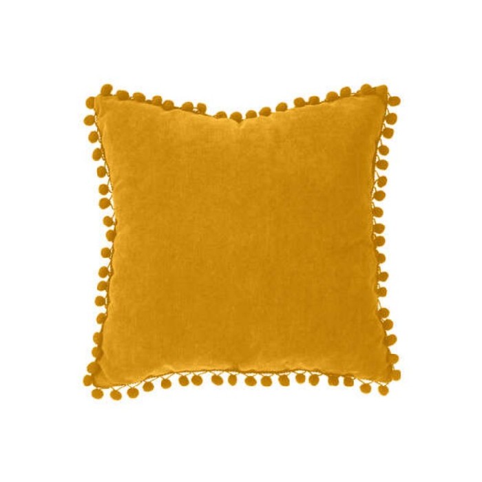 home-textiles/cushions-cushion-covers/atmosphera-ocer-cushion-with-pompon-40cm-x-40cm