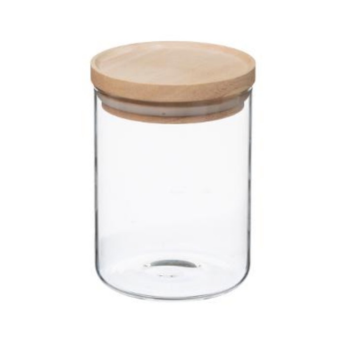 kitchenware/food-storage/5five-glass-jar-with-wood-lid-600ml