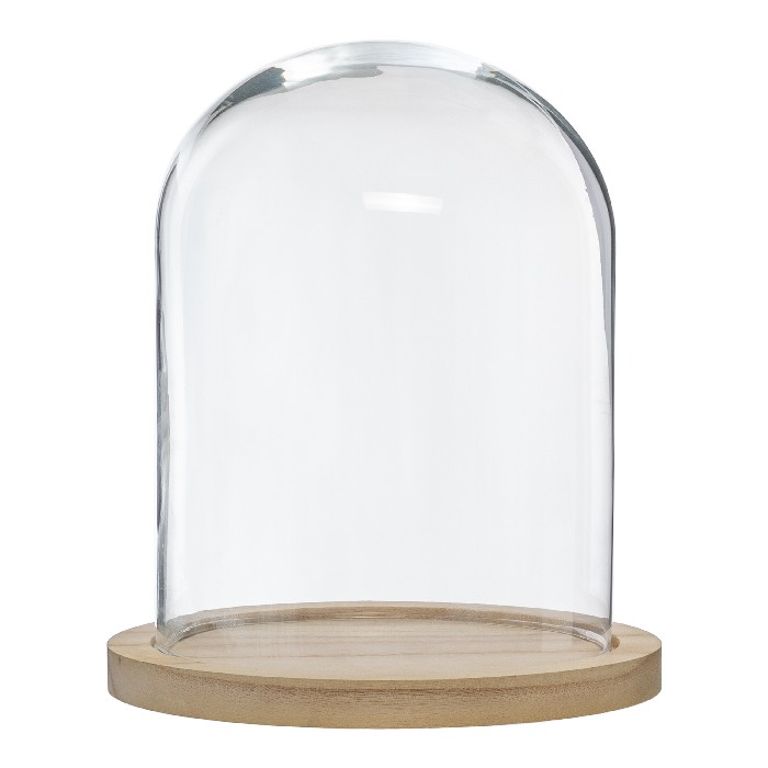 home-decor/decorative-ornaments/atmosphera-glass-bell-295cm-high-with-natural-wood-base
