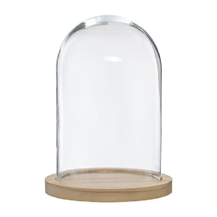 home-decor/decorative-ornaments/atmosphera-glass-dome-with-wooden-base-h26cm