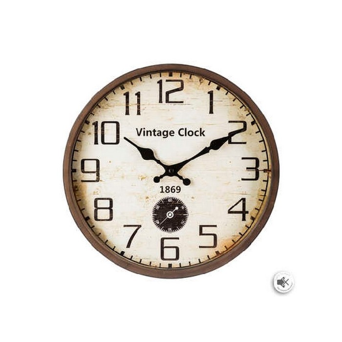 home-decor/clocks/atmosphera-metal-brown-clock-d30cm