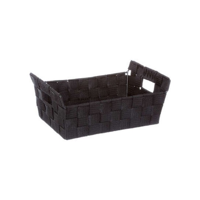bathrooms/bathroom-storage-shelving/5five-storage-basket-with-2-handles-black-28cm-x-205cm-x-115cm