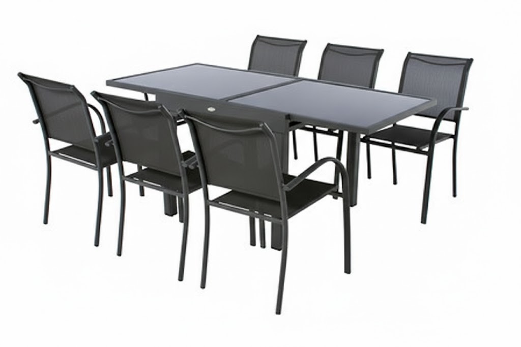 outdoor/dining-sets/hespéride-dining-set-for-6-piazza-extendable-table-with-stackable-piazza-armchairs-graphite