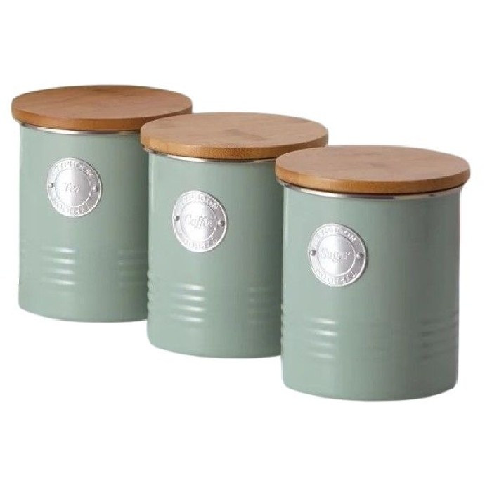 kitchenware/tea-coffee-accessories/typhoon-living-tea-coffee-and-sugar-storage-13l-canisters-sage
