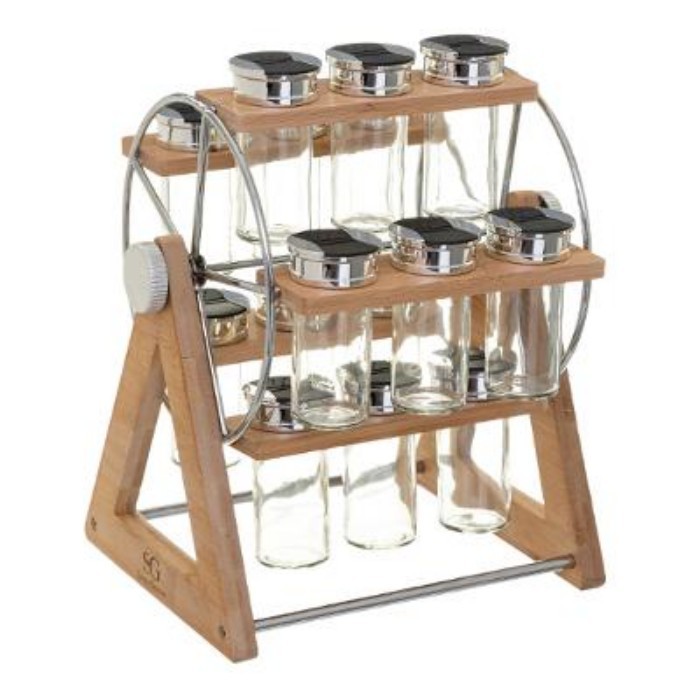 kitchenware/racks-holders-trollies/5five-spice-rack-set-of-15-with-wheel