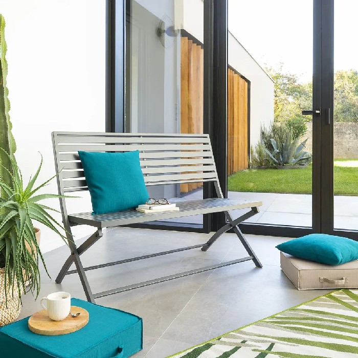 outdoor/chairs-deckchairs/hespéride-olbia-3-seater-folding-steel-bench-graphite