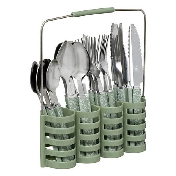 kitchenware/dish-drainers-accessories/sg-secret-de-gourmet-cutlery-set-24pcs-geo-with-rc-green