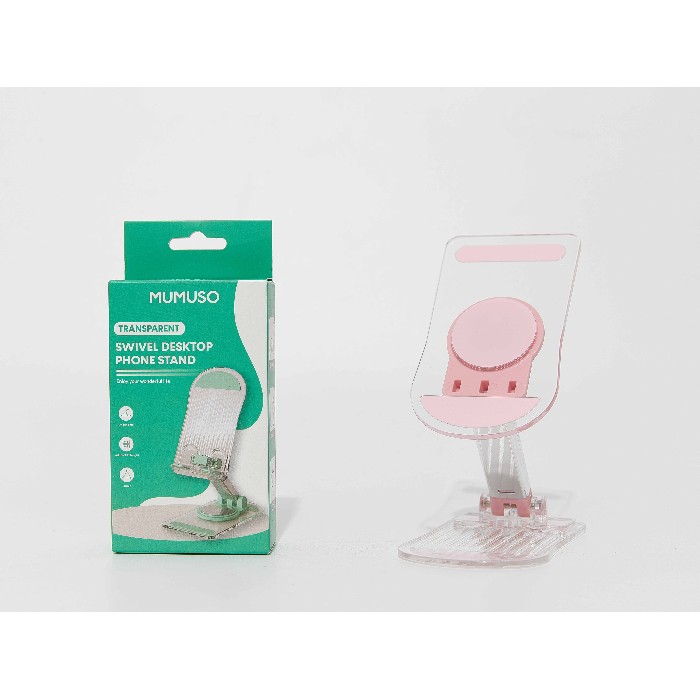electronics/mobile-phone-accessories/mumuso-transparent-swivel-desktop-phone-stand-pink