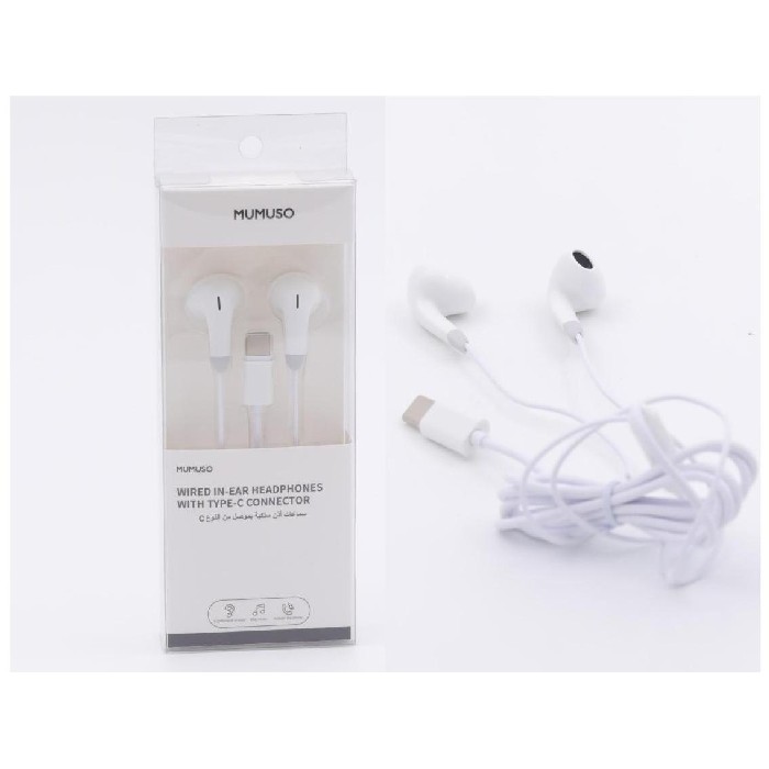 electronics/headphones-ear-pods/mumuso-wired-in-ear-headphones-with-type-c-connector-white