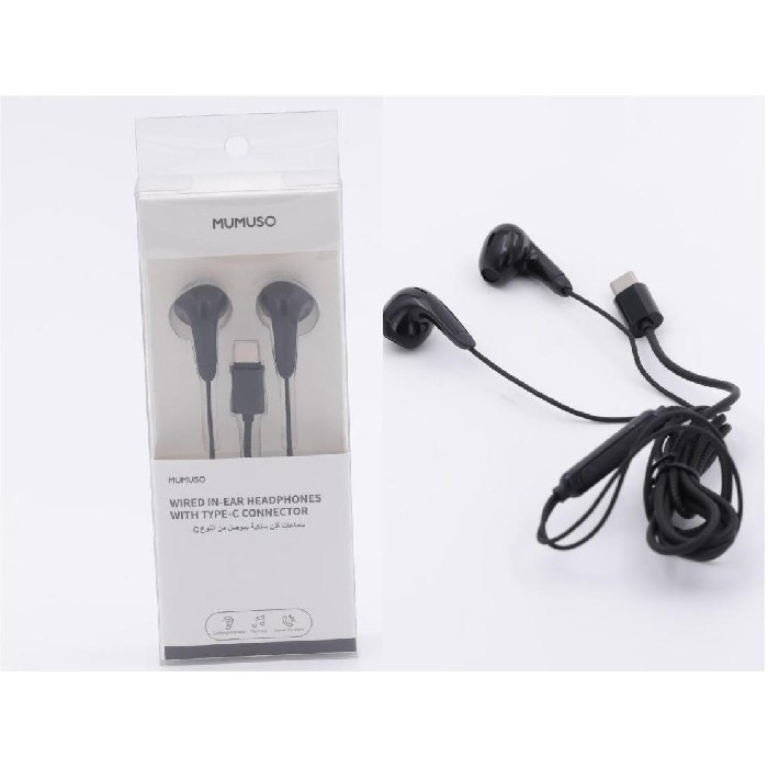 electronics/headphones-ear-pods/mumuso-wired-in-ear-headphones-with-type-c-connector-black