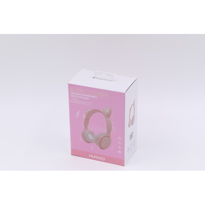 electronics/headphones-ear-pods/mumuso-fashion-wireless-on-ear-headphones-with-cat-ears-pink