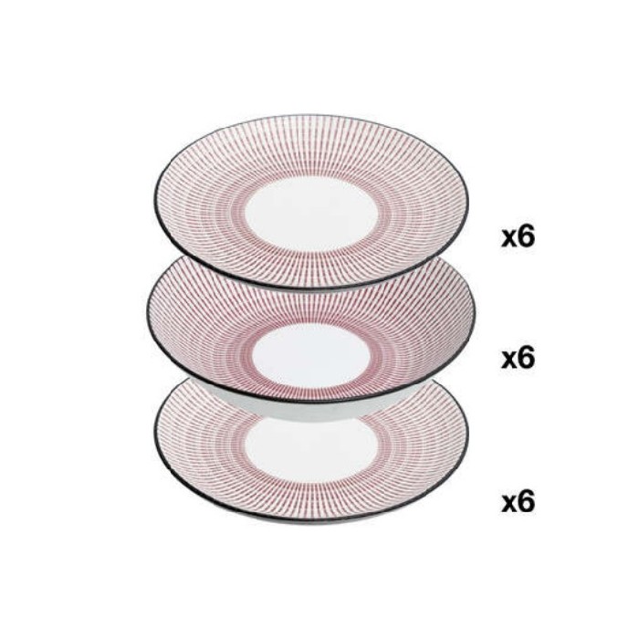 tableware/plates-bowls/5five-lunis-rouge-plate-red-set-of-18