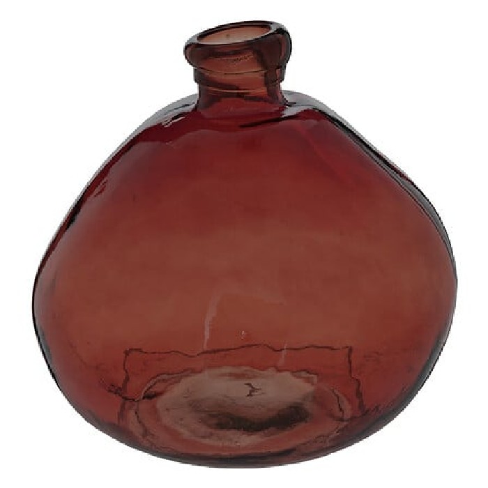 home-decor/vases/atmosphera-round-recycled-glass-vase-amber-diameter-33cm