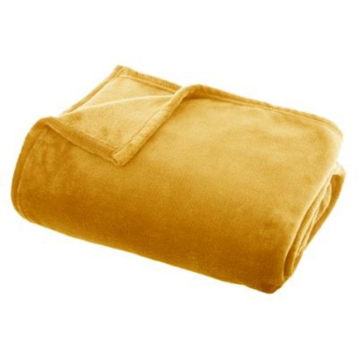home-textiles/blankets-throws/atmosphera-ochre-flanel-blanket-125-x-150-cm