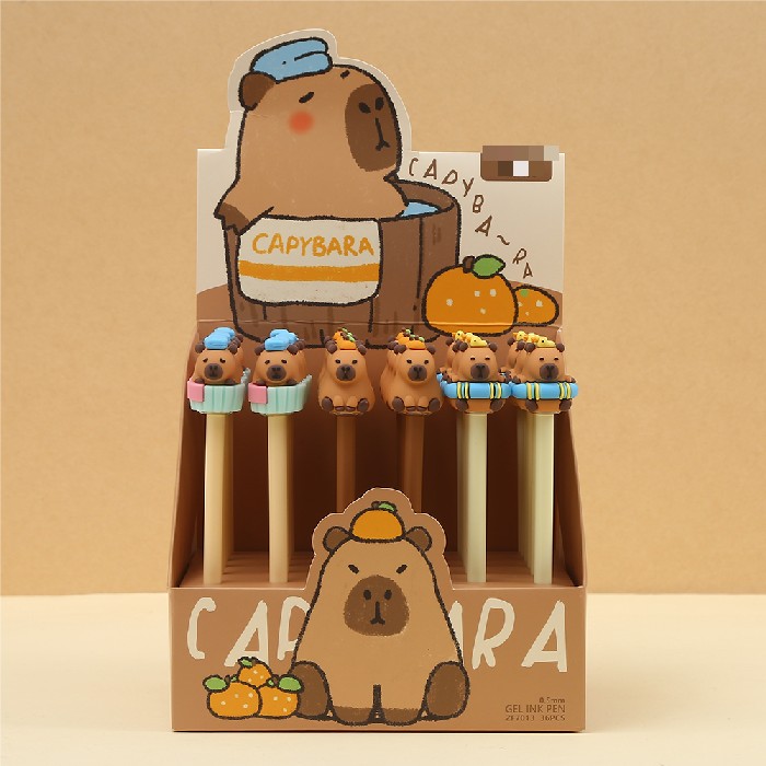 kids-and-stationery/stationery/mumuso-erasable-gel-pen-with-capybara-cap