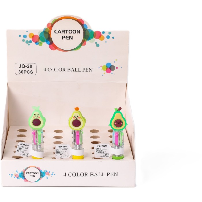 kids-and-stationery/stationery-pencils-pens-markers/mumuso-4-in-1-mini-ballpoint-pen-avocado-3-assorted