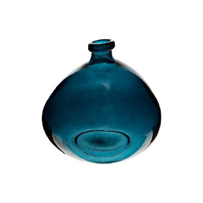 home-decor/vases/atmosphera-round-recycled-glass-blue-diameter-21cm
