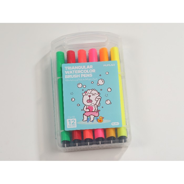 kids-and-stationery/stationery/mumuso-triangular-watercolor-brush-pens-12-colors