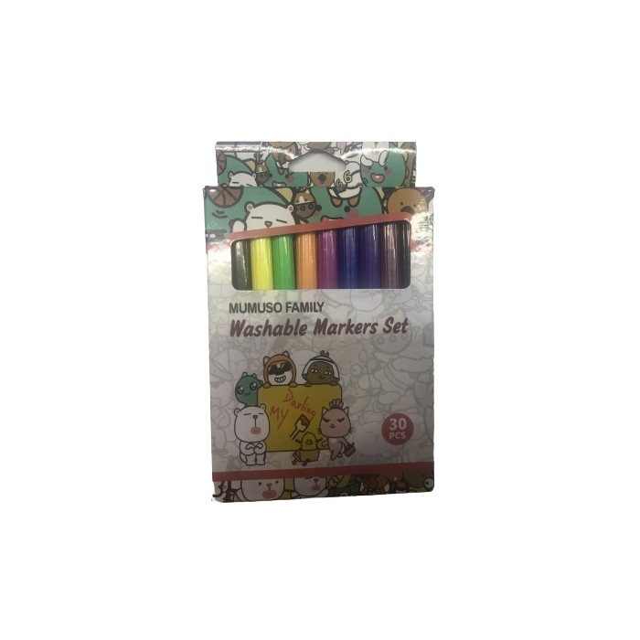 kids-and-stationery/stationery/mumuso-washable-markers-set-30-pack