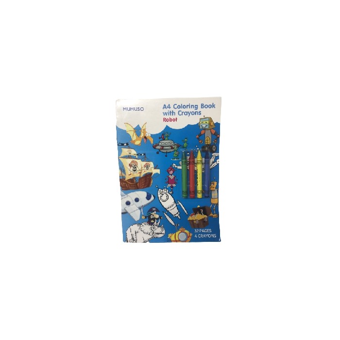 kids-and-stationery/stationery/mumuso-a4-coloring-book-with-crayons-robot