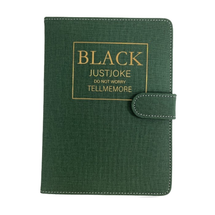 kids-and-stationery/stationery/mumuso-pu-notebook-with-magnetic-clasp-36kblackish-green