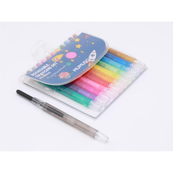 kids-and-stationery/stationery/mumuso-rotatable-crayons-set-12-colors