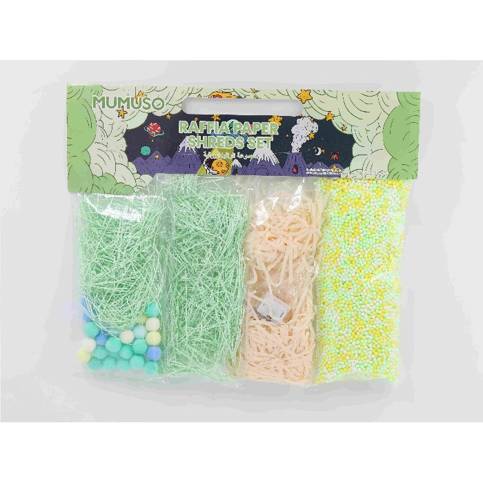 kids-and-stationery/stationery/mumuso-raffia-paper-shreds-set-green