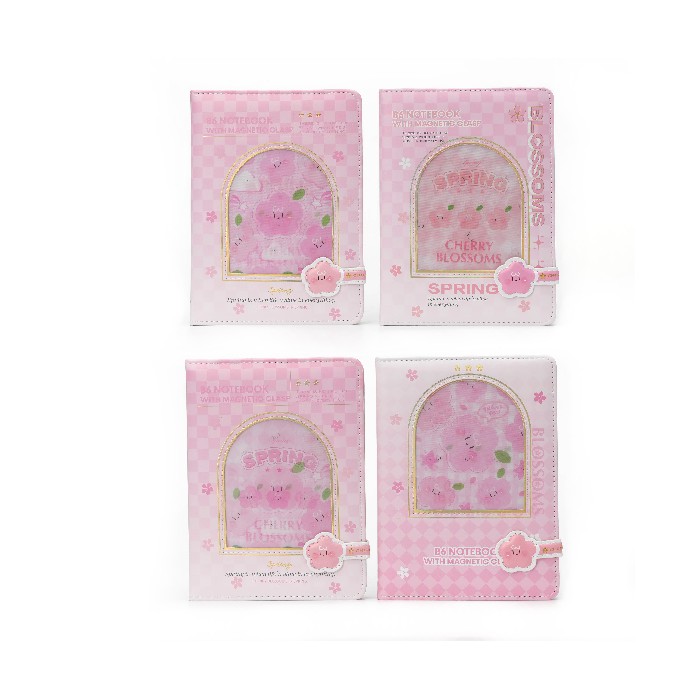 kids-and-stationery/stationery/mumuso-b6-notebook-with-magnetic-clasp-cherry-blossom