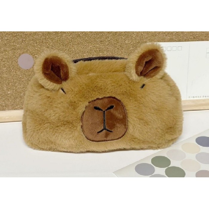 kids-and-stationery/stationery/mumuso-plush-pencil-case-cute-capybara