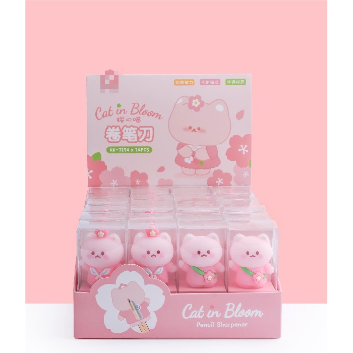 kids-and-stationery/stationery/mumuso-pencil-sharpener-kitten-cherry-blossom