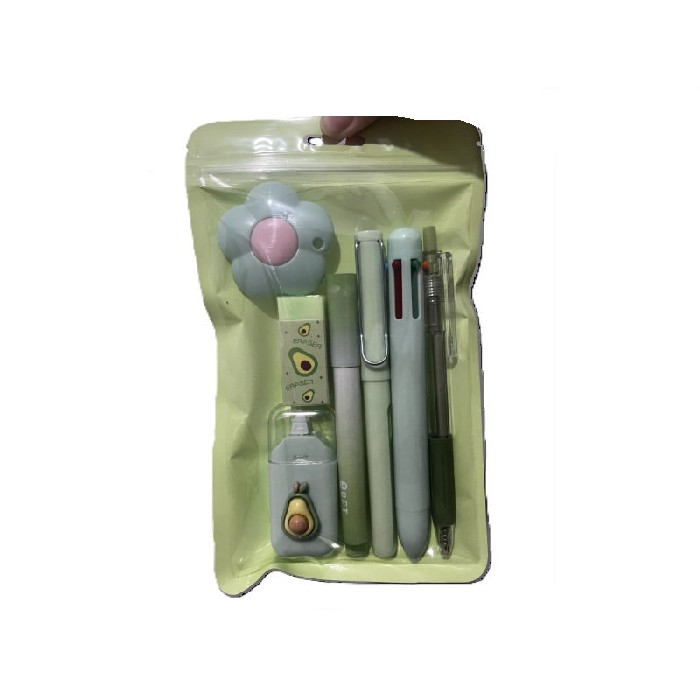 kids-and-stationery/stationery-desk-accessories-office-supplies/mumuso-set-of-7-stationery-items-avocado