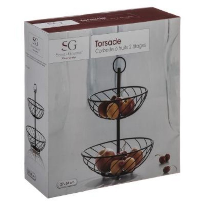 tableware/centrepieces-fruit-bowls/5five-2-layers-stand-black