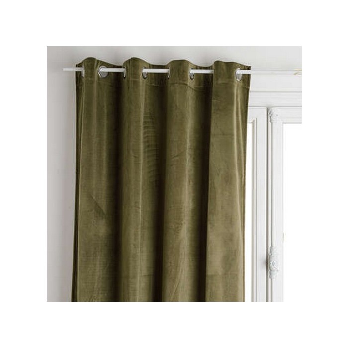 home-textiles/curtains-blinds/khaki-green-velvet-blackout-curtain-140cm-x-260cm