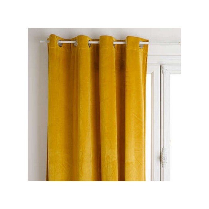 home-textiles/curtains-blinds/mustard-yellow-velvet-blackout-curtain-140cm-x-260cm