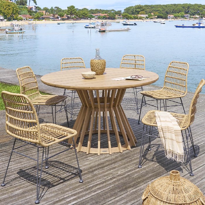 outdoor/outdoor-dining-chairs/hespéride-lambada-chair-sesame-graphite-garden-chair