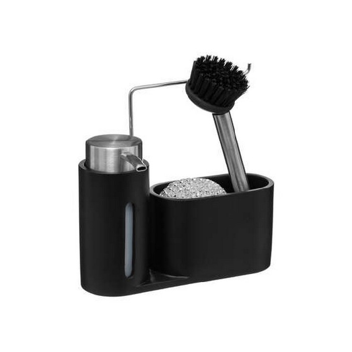 kitchenware/dish-drainers-accessories/5five-black-soap-dispenser-with-dish-brush