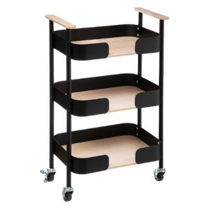 kitchenware/racks-holders-trollies/5five-bamboo-trolley-3-tier-42cm-x-28cm-x-h75cm